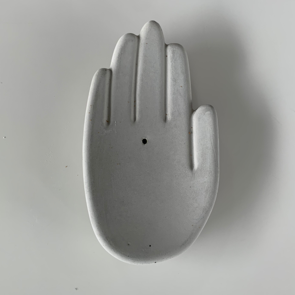 Porta Incienso Manita Gris