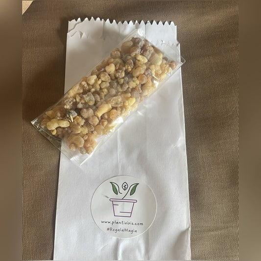 Copal Dorado en bolsita individual de 45 g, empaque real Plantiviris
