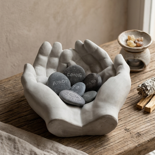 Manos + Piedras de Intención Plantiviris — vista principal del set