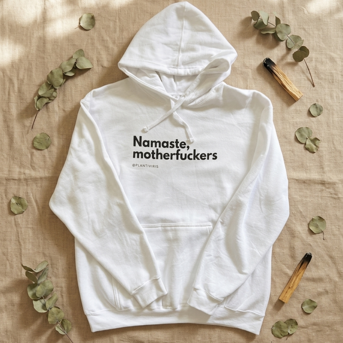 Oversized Hoodie Namaste Motherfuckers Plantiviris — vista adicional de la prenda unisex